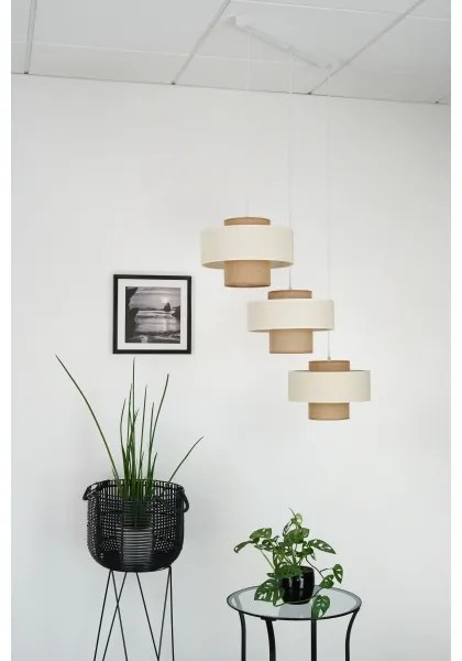 Brilagi - Luster na lanku DALLAS 3xE27/15W/230V hnedá/krémová/biela