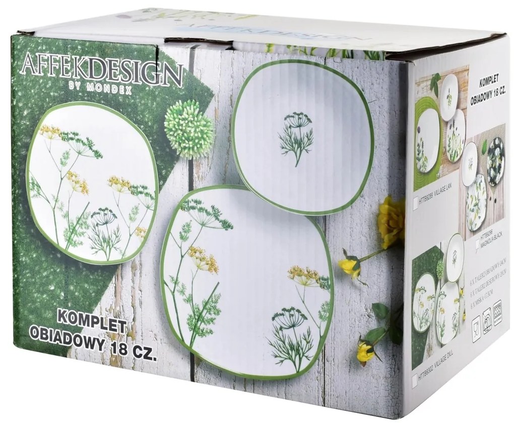 Porcelánová jedálenská súprava Village Dill sada 18ks
