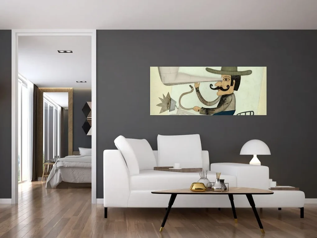 Astronóm na bicykli (120x50 cm)