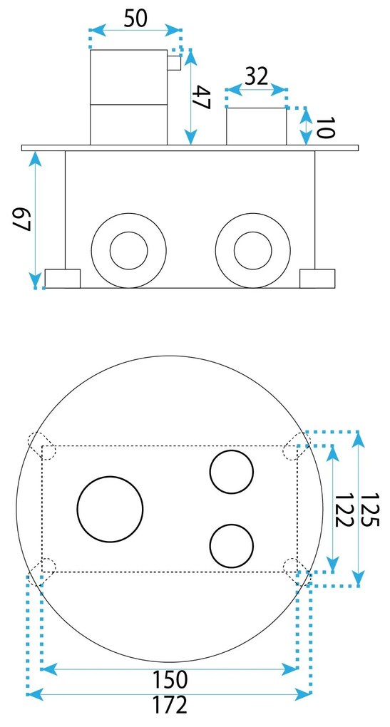 Rea Lungo Diamond, podomietková sprchová súprava s termostatickou batériou + BOX, REA-P6967