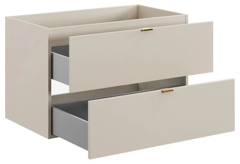 Závěsná skříňka Dalia Cashmere se zápustným umyvadlem 80 cm kašmír