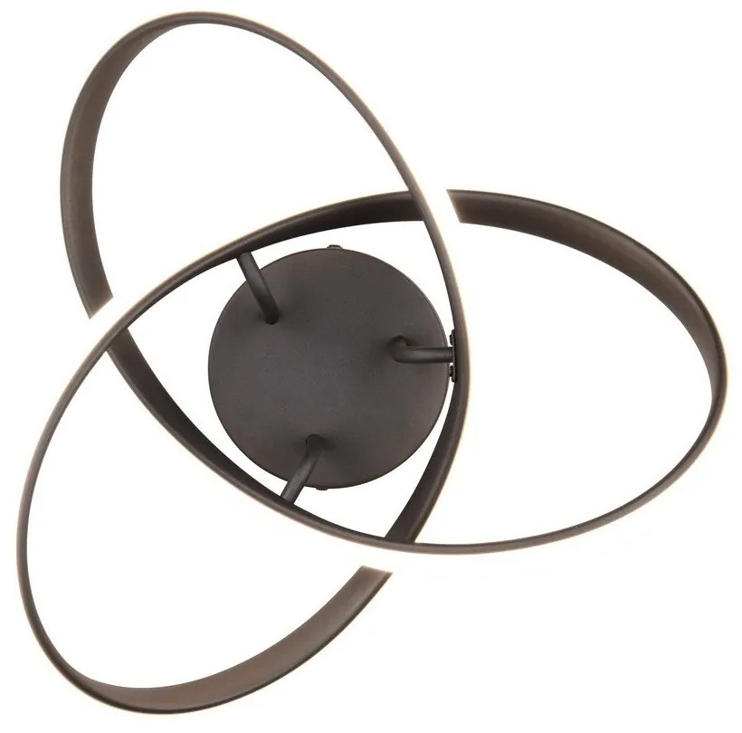 Čierne LED stropné svietidlo Meo – Trio