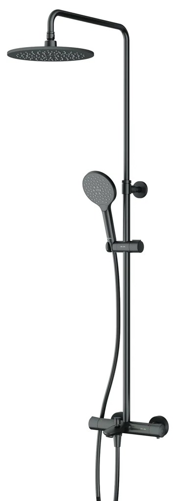 Sprchový systém AM.PM Like F07LA522 s termostatickou vaňovou a sprchovou batériou, čierny