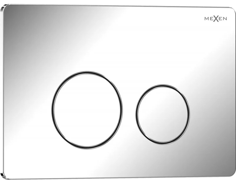 Mexen Tex 06, splachovacie tlačidlo z nehrdzavejúcej ocele, lesklý chróm, 6106-03
