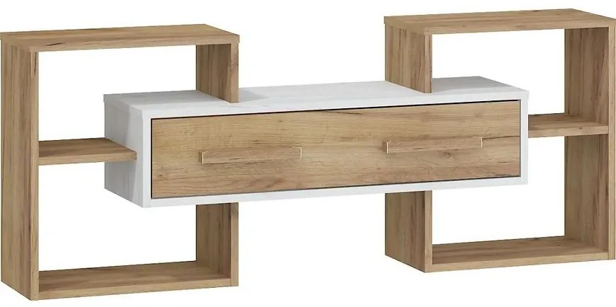 Polička RIO 1D craft biela/zlatý