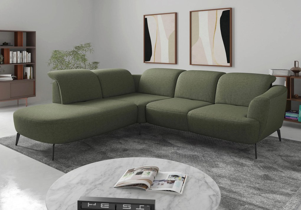 XXXLutz ROHOVÁ SEDAČKA, textil, olivovozelená Sit & More - Sedačky - 00014401851W