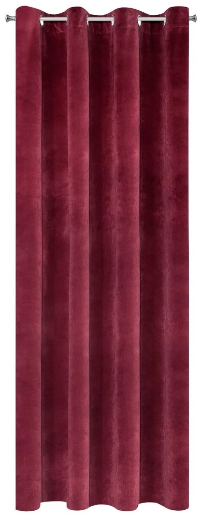 ZATEMŇOVACÍ ZÁVES NA KRÚŽKOCH RIA 140X250 CM BORDOVÁ