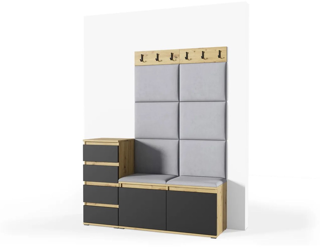 Predsieňová stena AMI 34 Sivá I Biela