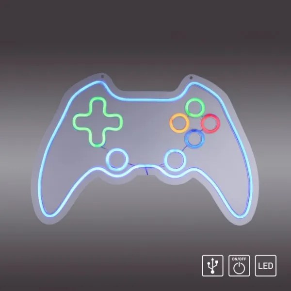 JUST LIGHT. 85022-70 - LED Neónová nástenná dekorácia NEON 1xLED/6,5W/5V gamer