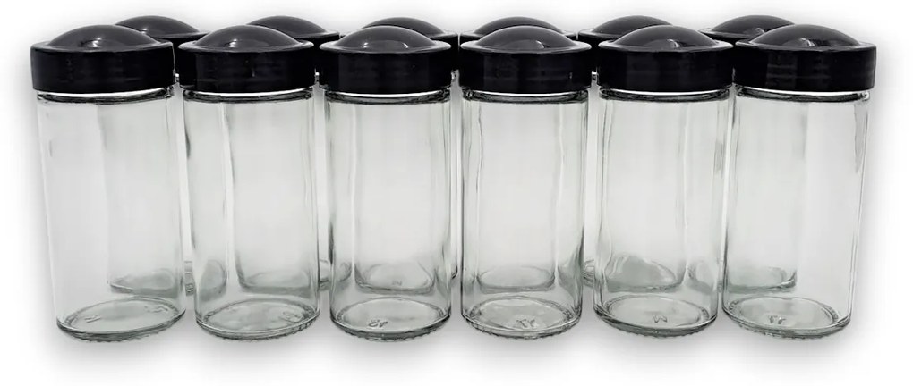 Orion Sada 12 kusov koreničiek BLACK 80ml v čiernom kovovom košíku