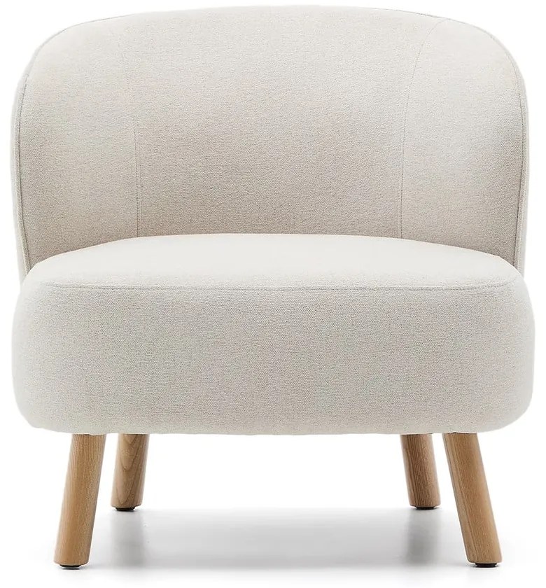 Krémové ženilkové kreslo Ulit – Kave Home