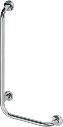 Bemeta Design HELP: Madlo, 890 mm, v tvare L, ľavé, s krytkou, nerez, lesk - 301112041