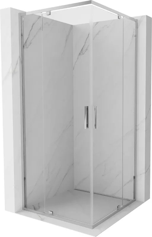 Mexen Exo, 2-krídlový sprchovací kút 90 x 90 cm, 6mm číre sklo, chrómový profil, 8110-090-090-01-00