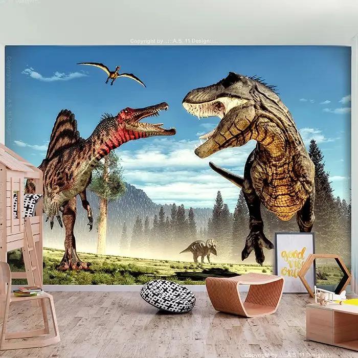 Fototapeta - Fighting Dinosaurs Veľkosť: 100x70, Verzia: Standard