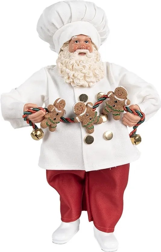 Vianočné dekorácie Santa cukrár s perníčkami - 17*12*27 cm