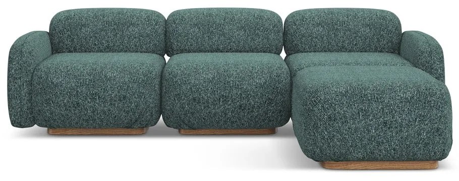 Tyrkysovomodrá modulárna rohová pohovka (variabilná) Ailani – Makamii