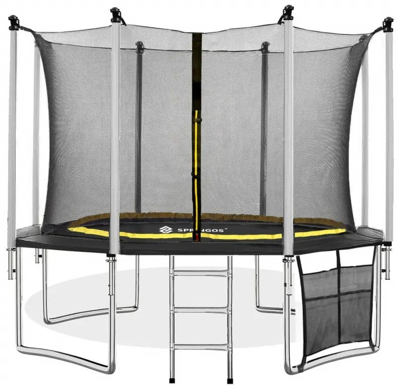 SPRINGOS Trampolína SPRINGOS 366 cm s vnútornou ochrannou sieťou + rebrík