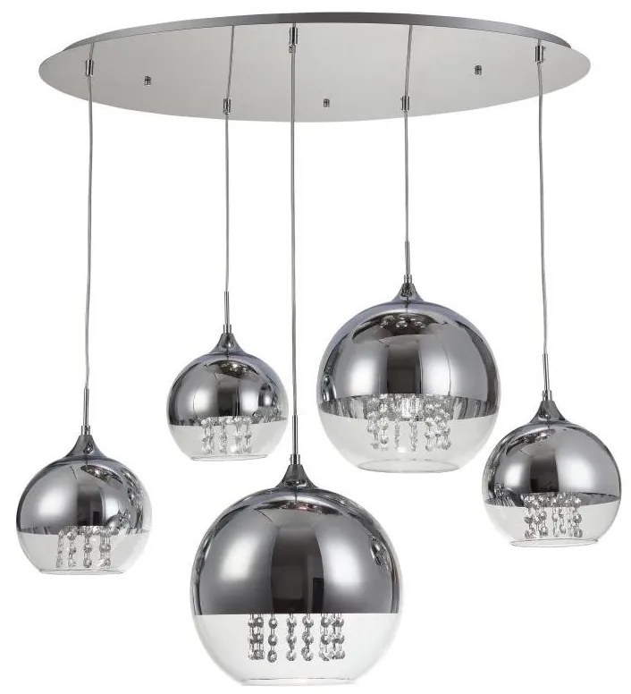 Maytoni P140-PL-170-5-N - Luster na lanku FERMI 5xE27/60W/230V chróm