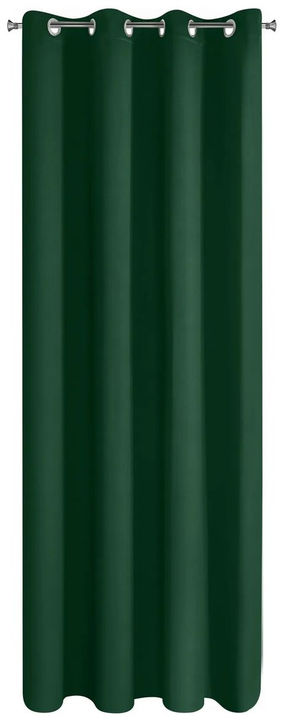ZATEMŇOVACÍ ZÁVES NA KRÚŽKOCH LOGAN 140X270 CM TMAVOZELENÁ