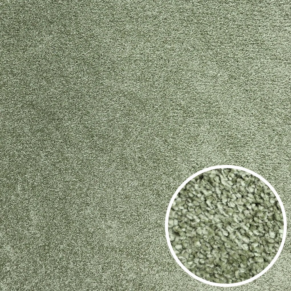 AladinWorld Expres, Metrážny koberec Velur Ultra olivový, na mieru, šíře 4m, zelená, filc, kancelária