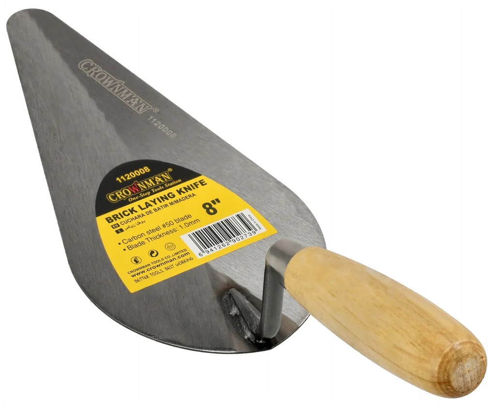 CROWNMAN Murárske hladítko z uhlíkovej ocele 20 cm