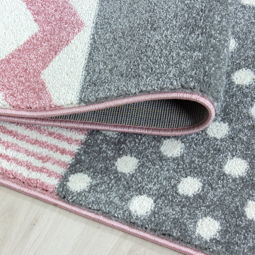 Ayyildiz, Kusový koberec Kids 620 pink, 80x150, ružová, detská izba