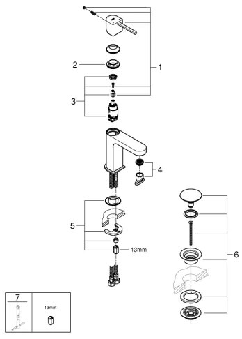 GROHE 33163003 - Umývadlová batéria PLUS 172 mm lesklý chróm