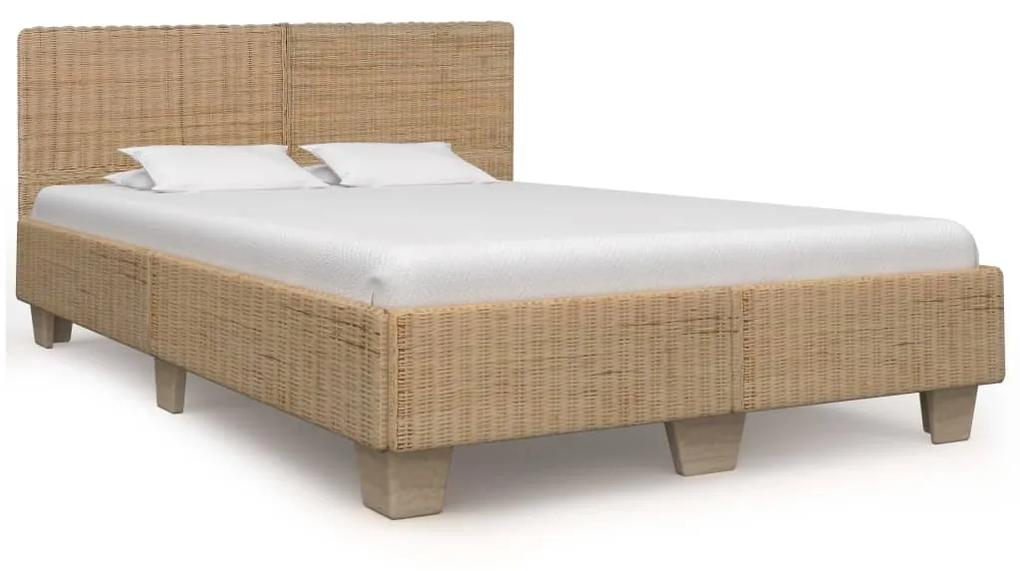 Ručne pletený posteľný rám, pravý ratan 140x200 cm