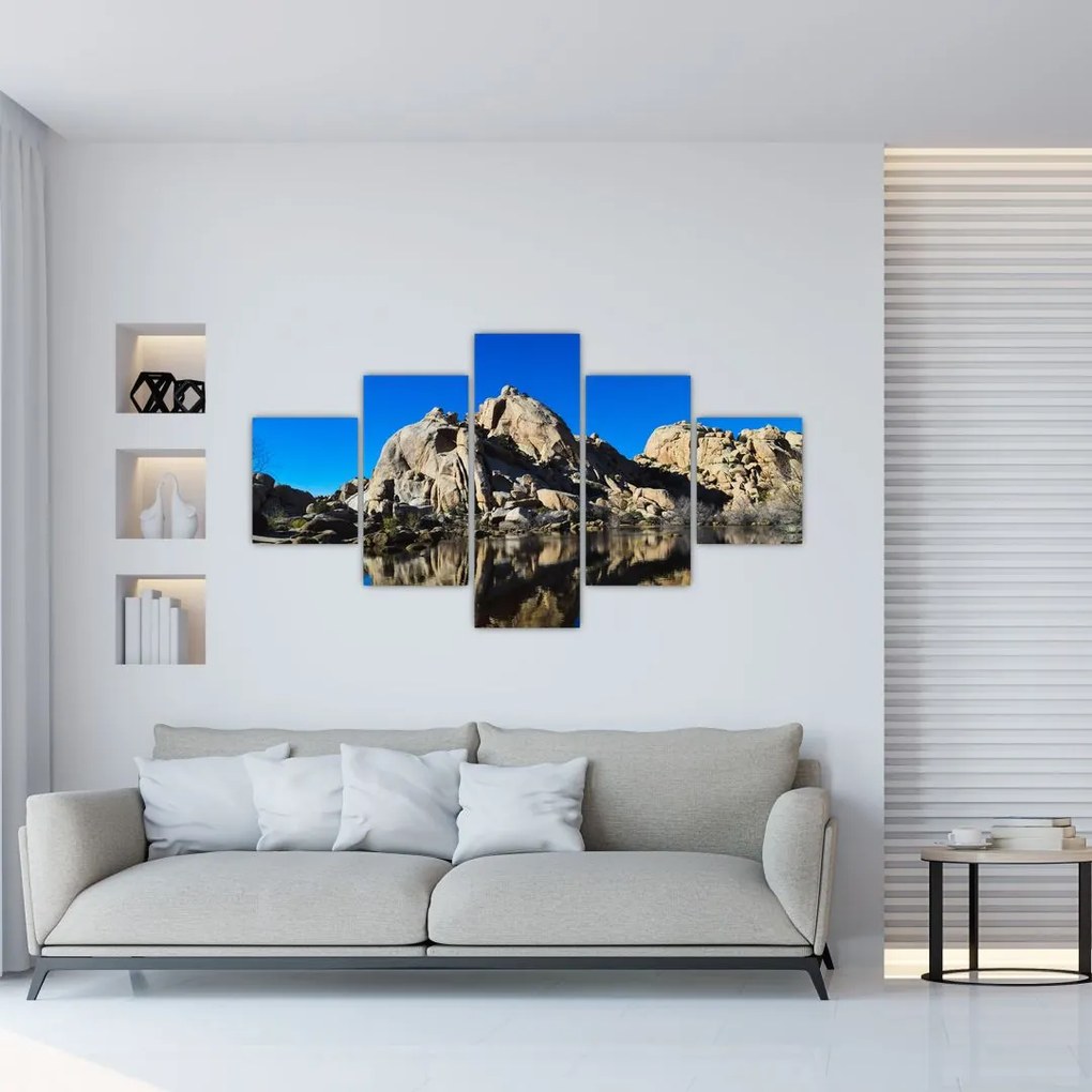 Obraz zrkadlenie skál (125x70 cm), 40 ďalších rozmerov