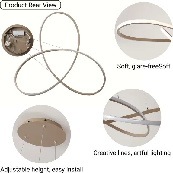 Brilagi - LED stmievateľný závesný luster INFINITY LED/80W/230V 80x80 cm béžový + diaľkové ovládanie