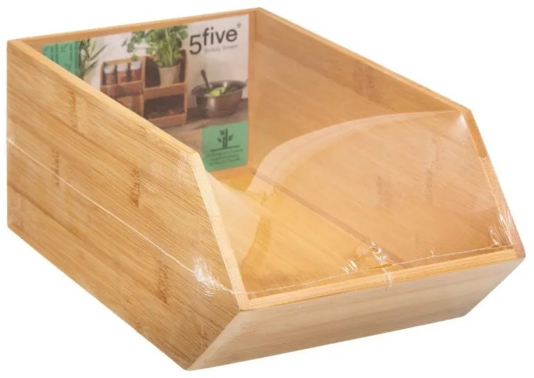 Bambusový organizér, úložný box, 1-komorový, SINGLE CAJA, 31x17x13