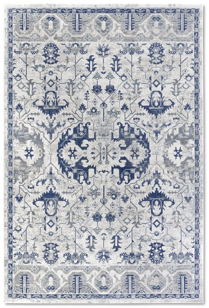 Kusový koberec Villeroy & Boch 106121 Cream, Blue, 120x170, modrá, obývacia izba, Villeroy & Boch