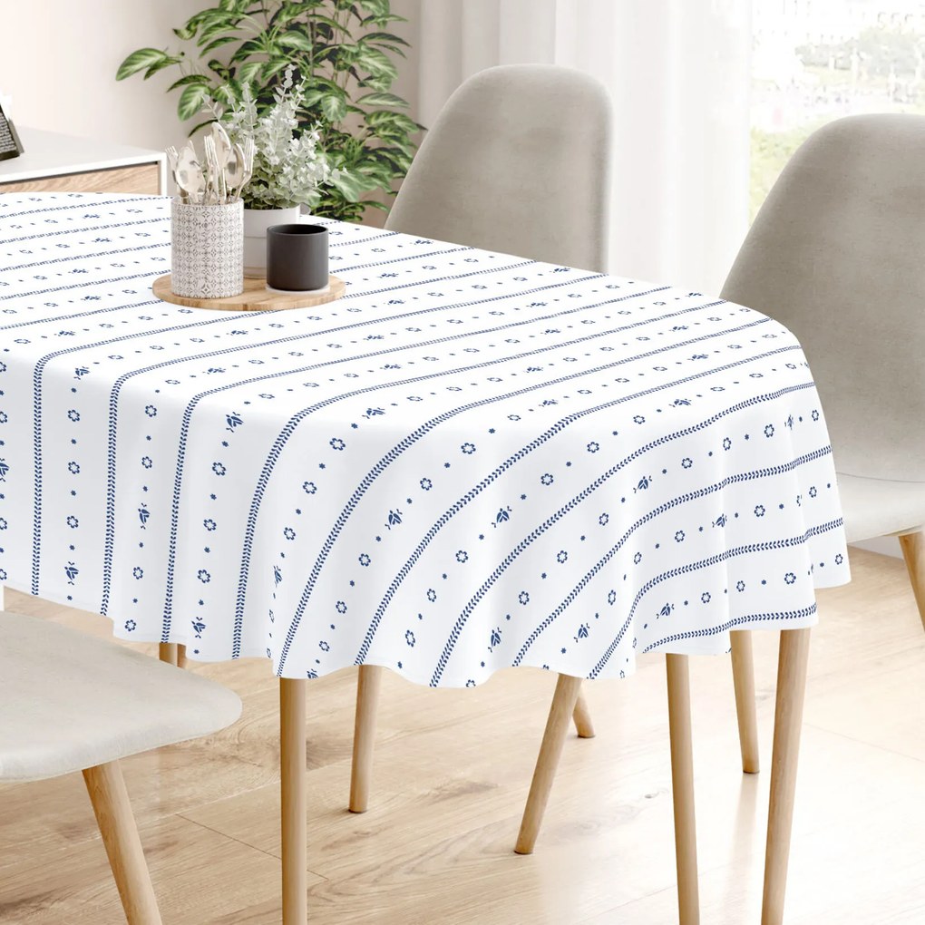 Goldea oválny obrus 100% bavlnené plátno - na mú dušu 120 x 180 cm