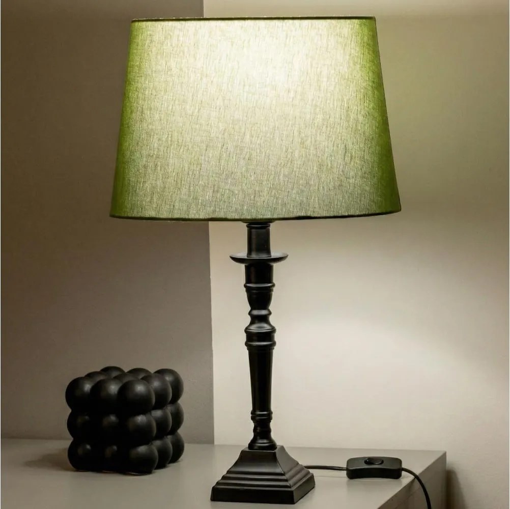 Brilagi - Stolová lampa CERIA 1xE27/60W/230V pr. 30 cm čierna/zelená