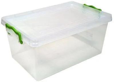 Box plastový, transparentný, objem 27l, STRONG