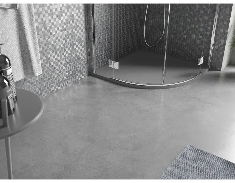 Mexen Bert, SMC štvrťkruhová sprchová vanička 90 x 90 cm, šedá, 4KR619090