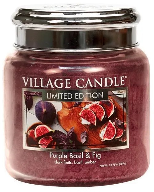 VILLAGE CANDLE Sviečka Village Candle - Purple Bazil & Fig 389g