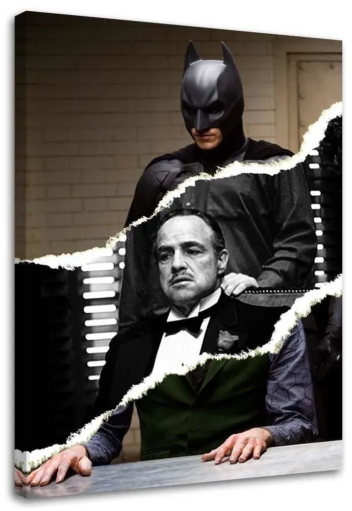 Gario Obraz na plátne Koláž Batman a Krstný otec - Norrobey Rozmery: 70 x 100 cm