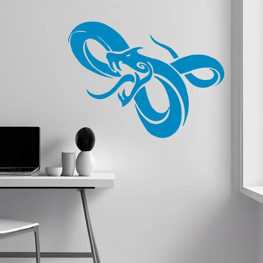 Veselá Stena Samolepka Had Farba: růžová, Veľkosť: 40 x 30 cm