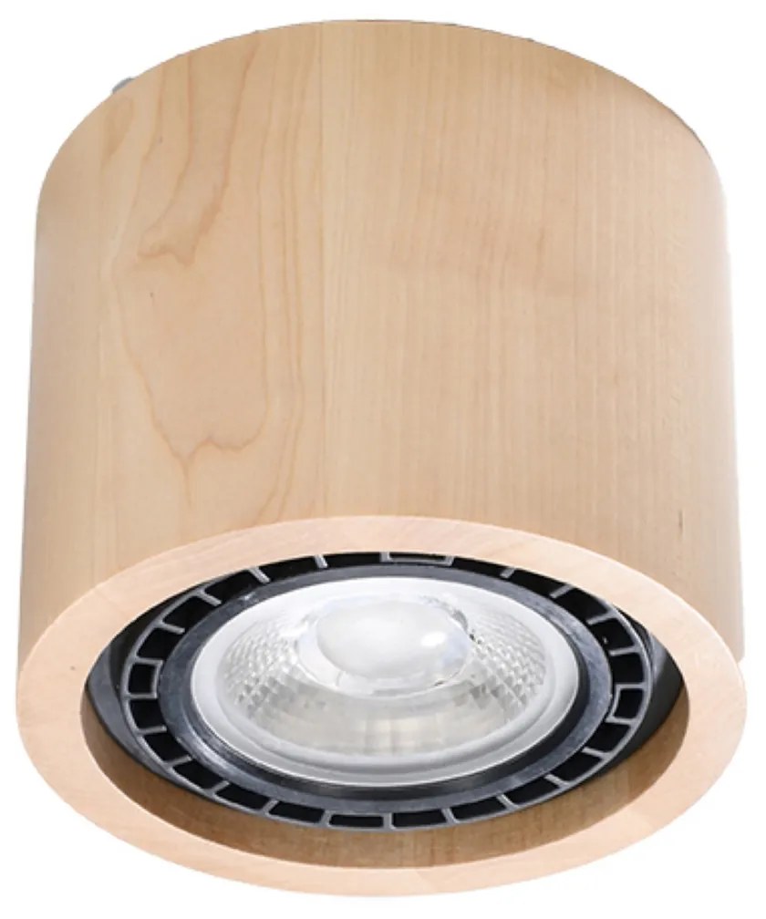 Sollux Lighting Plafón BASIC 1 prírodné drevo