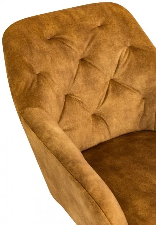 Žltá zamatová kancelárska stolička Dutch Comfort »
