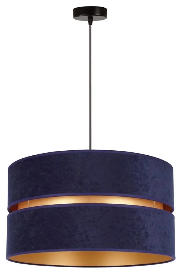 Duolla - Luster na lanku DUO 1xE27/15W/230V pr. 40 cm modrá/zlatá