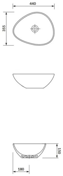 Cersanit K116-051 - Umývadlo MODUO 35,5x44 cm keramika, lesklá biela