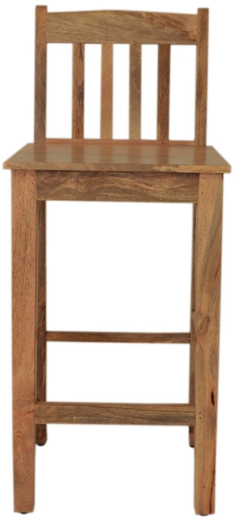 furniture-nabytek.cz - Barová židle s opěrkou z mangového dřeva