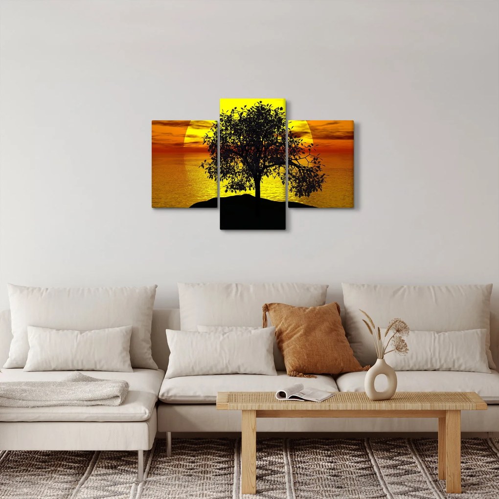 Obraz siluety stromu (90x60 cm)
