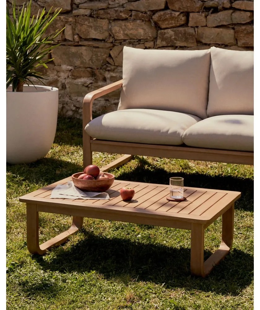 Konferenčný stolík z eukalyptového dreva v prírodnej farbe 60x100 cm Sacaleta – Kave Home