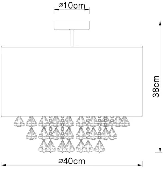 GLOBO 15187D3 - Globo - LED Stropné svietidlo 1xE27/15W/230V