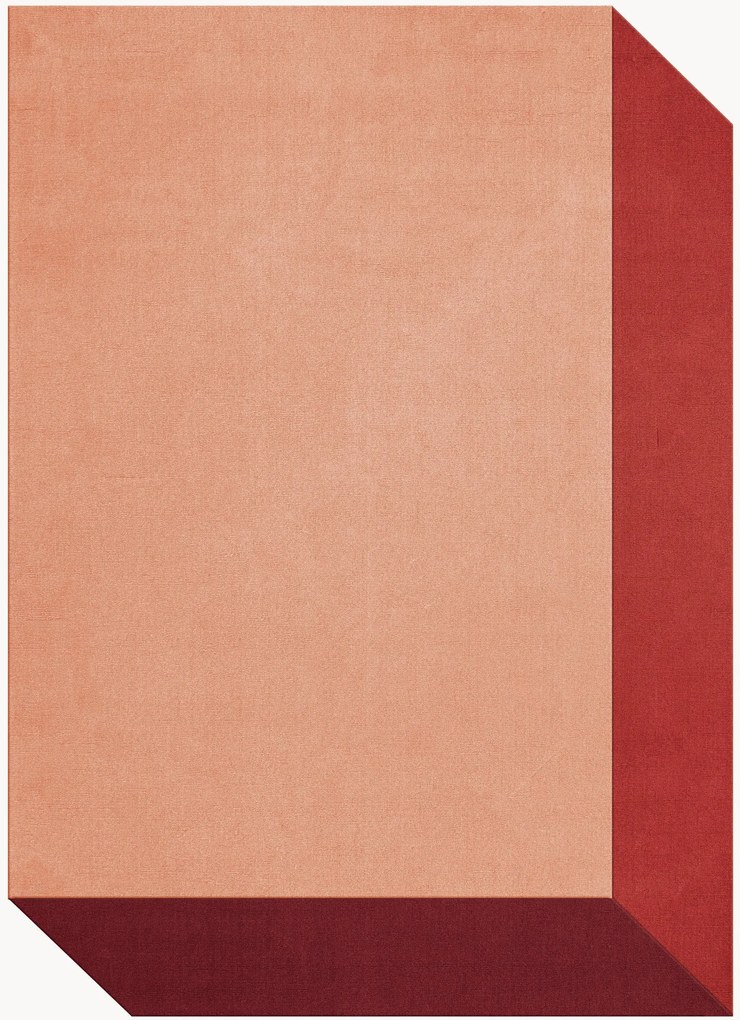 Ručne tkaný vlnený koberec's nízkym vlasom Tekla Box