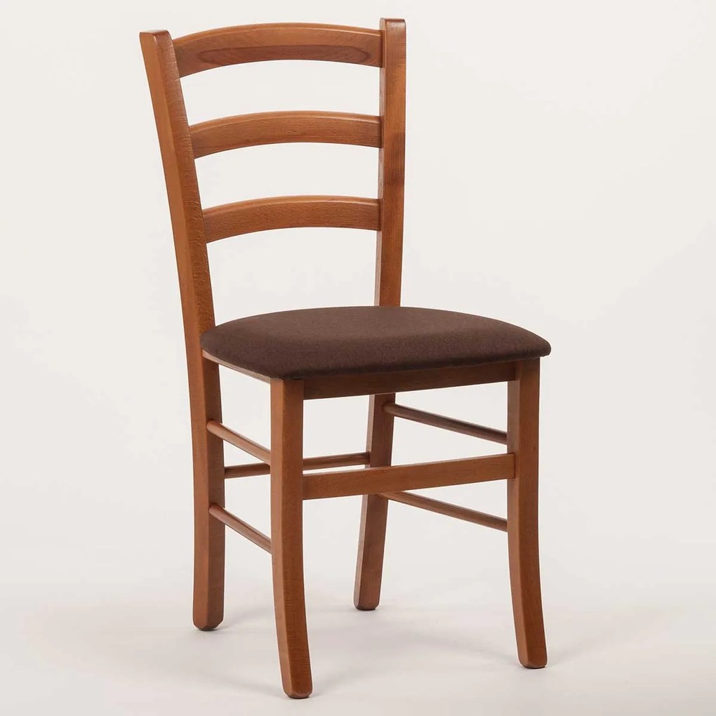 Stima stolička PAYSANE s čalúneným sedákom Vyberte odtieň ->: Rustikál, Vyberte látku ->: LUX Hnedá 12