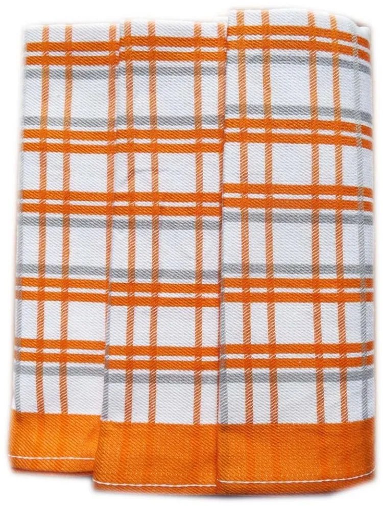 Polášek Károvaná utierka Egypt – 3 ks - č. 19 | Biela / červená